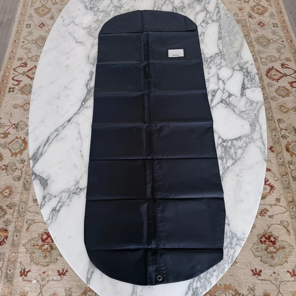 Prada Black Nylon Garment Bag Travel Suit Cover 60x23